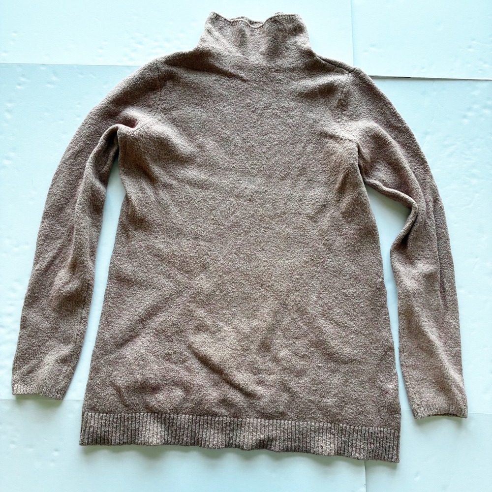 J. Jill Sweater Womens Medium Tall Heathered Mauve Wool Blend Funnel Neck Tunic